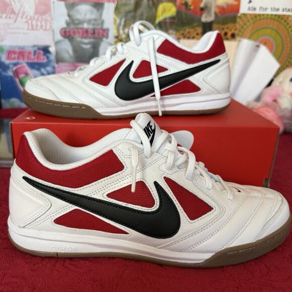NEW Nike Gato Shoes White/Black  Gym Red Sneakers MEN SIZE 10